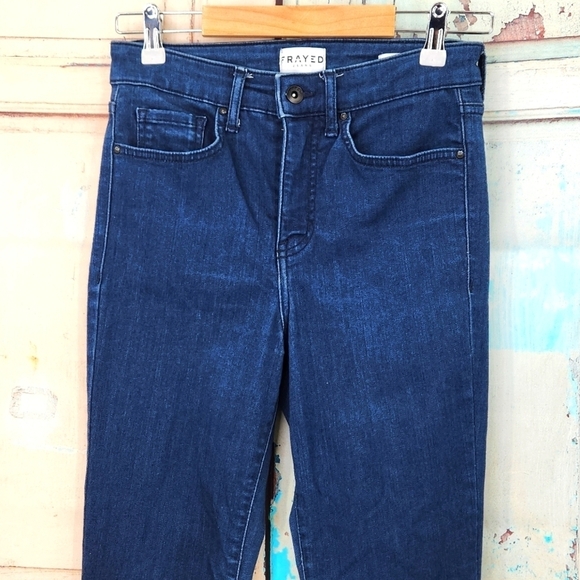 Frayed High Rise Skinny Jeans - Picture 3 of 10